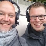 Verslaggevers Sport Live Radio DeventerRTV Erik van Luttikhuizen en Patrick Kieftenbelt