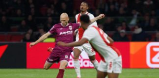 Gerrit Nauber in de uitwedstrijd tegen Ajax op 8 november 2021 | foto: Henny Meyerink