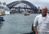 Edwin Lugt bij Sydney Harbour Bridge