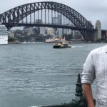 Edwin Lugt bij Sydney Harbour Bridge