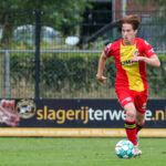 DIESSEN, NETHERLANDS - JUNE 25: Xander Blomme of Go Ahead Eagles during the Friendly match between SV Terwolde and Go Ahead Eagles at Sportvereniging RKDSV on June 25, 2022 in Diessen, Netherlands (Photo by Henny Meyerink/BSR Agency)