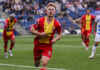 ZWOLLE, NETHERLANDS - SEPTEMBER 17: Oliver Edvardsen of Go Ahead Eagles celebrates after making the equalizer during the Dutch Eredivisie match between PEC Zwolle and Go Ahead Eagles at MAC3Park Stadion on September 17, 2023 in Zwolle, Netherlands. (Photo by Henny Meyerink/BSR Agency)