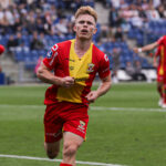 ZWOLLE, NETHERLANDS - SEPTEMBER 17: Oliver Edvardsen of Go Ahead Eagles celebrates after making the equalizer during the Dutch Eredivisie match between PEC Zwolle and Go Ahead Eagles at MAC3Park Stadion on September 17, 2023 in Zwolle, Netherlands. (Photo by Henny Meyerink/BSR Agency)