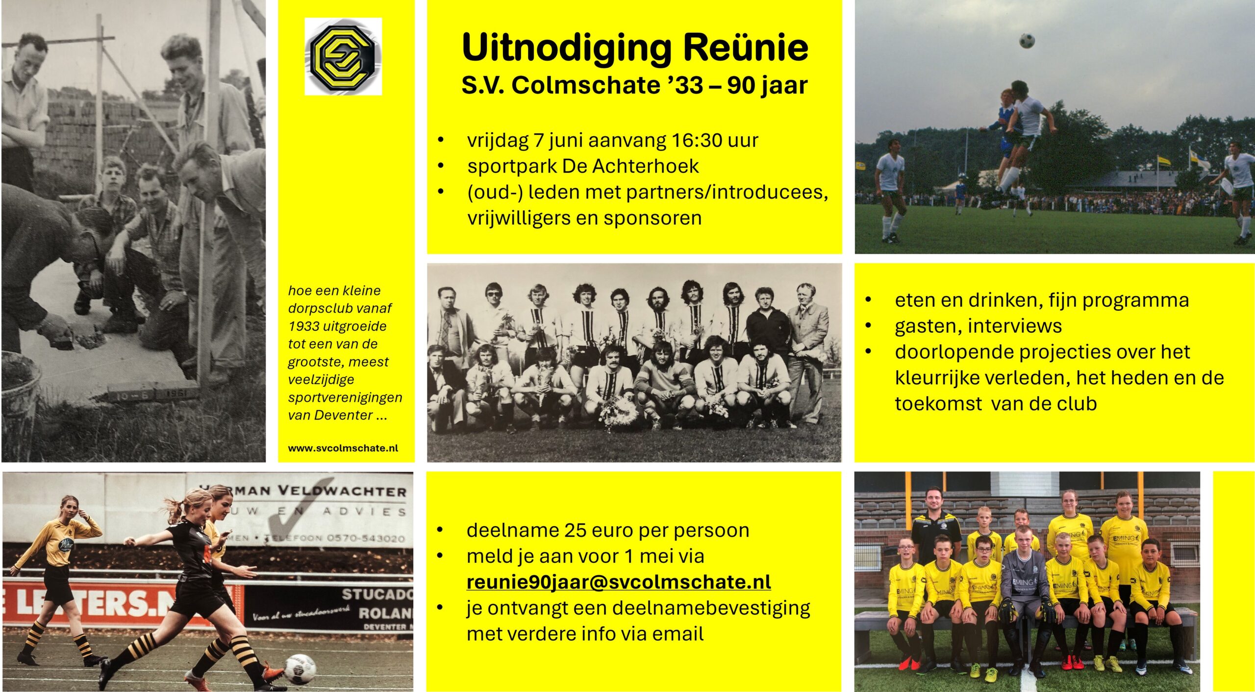 SV Colmschate ’33 viert 90-jarig bestaan met reünie