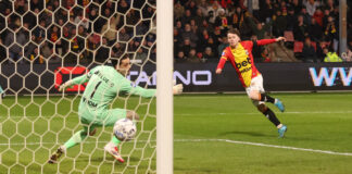 Breum schiet raak, de 1-0 Go Ahead Eagles - Sparta - #gaespa - Foto: Henny Meyerink