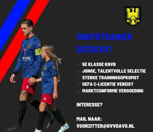 Vacature hoofdtrainer DVV Davo