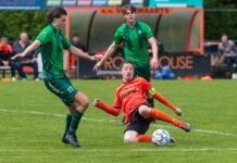 Doelpuntenmaker Bruce Schotman in actie | foto: Ronny te Wechel