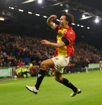 Strijdend Go Ahead Eagles vloert koploper Feyenoord Mats Deijl - Go Ahead Eagles - Feyenoord | 9 november 2025 | foto: Henny Meyerink