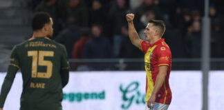 Go Ahead Eagles toont veerkracht: Adelaarshorst ontploft bij wederopstanding Mathis Suray viert treffer - Go Ahead Eagles vs. FC Utrecht 30112025 - Foto: Henny Meyerink