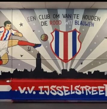 IJsselstreek houdt controle en wint van DAVO IJsselstreek muurschildering kantine - Foto: Sjoerd Tellegen