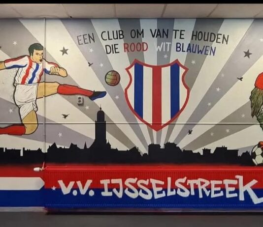 IJsselstreek houdt controle en wint van DAVO IJsselstreek muurschildering kantine - Foto: Sjoerd Tellegen