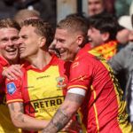 Adelgaard viert treffer - IJsselderby 05-04-2026 - Go Ahead Eagles vs. PEC Zwolle - Foto Henny Meyerink