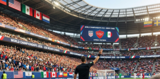 Arbitraallicht bekijkt het WK