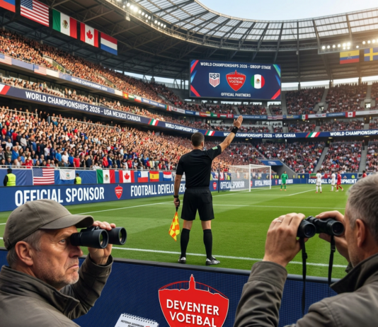 Arbitraallicht bekijkt het WK